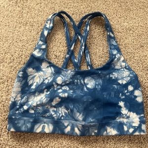 Lululemon blue tie dye sports bra